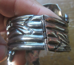 Vintage Taxco Sterling Twin Koi Fish Clamper Bracelet – RARE MAKER – SUPERB!!!