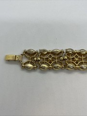Vintage Crown Trifari Aurora Borealis Link Bracelet 7 Inches Read Description