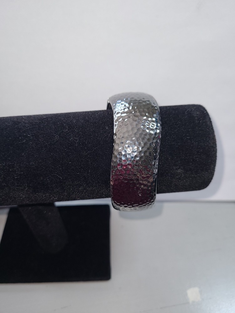Gun Metal Hammered Cuff Bracelet Open Wide Boho Retro WOMEN Jewelry