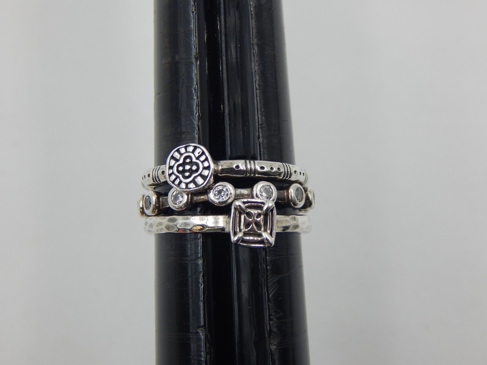 Lot of (3) Silpada Sterling Silver Stackable Rings