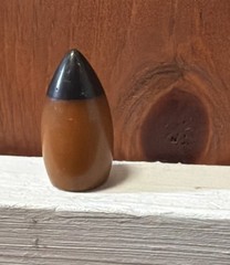 Vintage Butterscotch Amber Bakelite Bullet Shaped 1/2”Threaded Piece (for?)