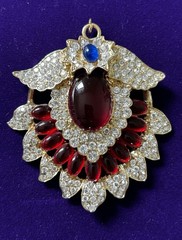 Vintage Unbranded Pendant In Style Of Mughal Jewels Of India Red Gripiox Style