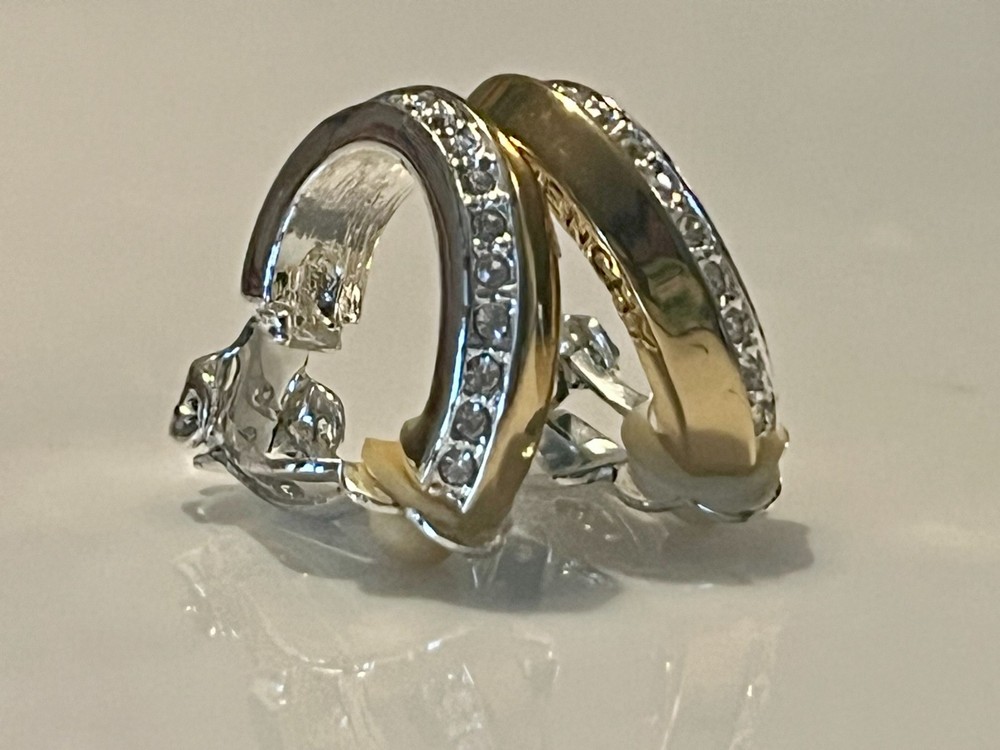 Givenchy Vintage Crystal Hoop Earrings + COA