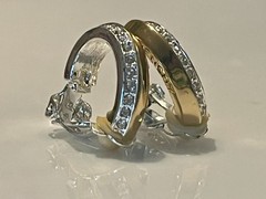 Givenchy Vintage Crystal Hoop Earrings + COA