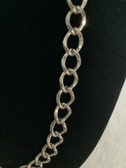 Silver Tone Chain Link Necklace 18”