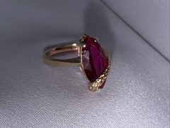 Antique Ruby 24K Ring