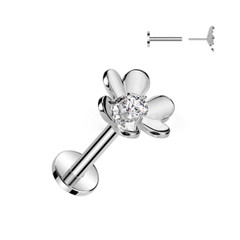 18g flower dainty push pin Cartilage Studs
