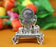 925 sterling silver Goddess Lakshmi sculpture figurine, puja article art226
