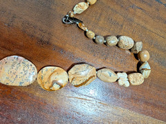 Coldwater Creek Jasper Stone Multi-strand Seed Bead 32” Necklace Boho Butterfly