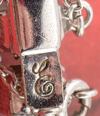 Eisenberg E Scroll Signed 13.25″ Silver Tone Baguette Rhinestone Bridal Choker