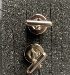 Vintage Brown/ Black Pattern Fabric Cuff links
