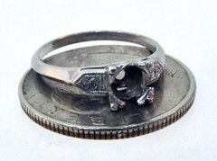 Antique Art Deco 1920’s Platinum Diamond Engagement Ring Setting