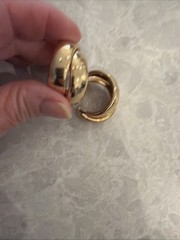 Vintage Gold 1980S Hoops Pierced Earrings Fun Classic. Fun Way To Party 80s Fad
