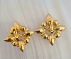 Vintage 1970-80’s NAPIER Gold Plated Faux Pearl Pink Flower Earrings – Estate
