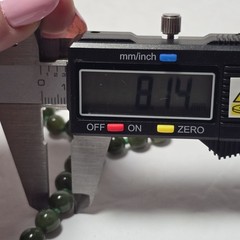 Vintage Nephrite Jade Necklace Spinach 18″ Hand Knotted 8mm Beads 14K Gold Clasp