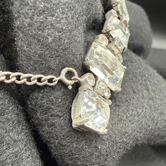 Vintage Eisenberg Crystal Rhinestone Sterling Silver Clasp Heavy Bracelet 7.5”