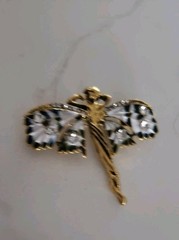 Vintage Look Art Nouveau Style Fairy Nymph Pendant Or Brooch/Pin