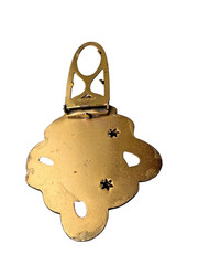 Vintage Art Nouveau Floral Dress Clip Brass Early 1930s