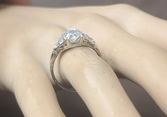 Vintage Platinum Engagement Ring 1.71ct.Natural Cushion Diamond GIA Cert 1930’s
