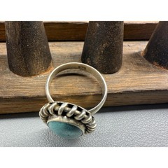 Vintage Style Turquoise and Sterling Silver Ring Sz 8.5