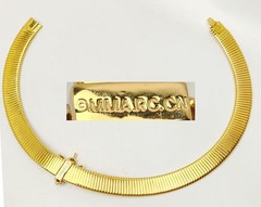 MMA Russian Collection gold tone snake chain sliding bee insect pendant necklace