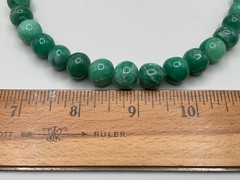 VINTAGE ESTATE 16” GRADUATED GREEN JADE/JADEITE BEADED NECKLACE 74 grams