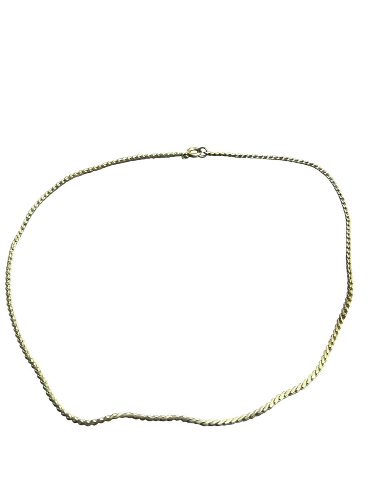 Vintage Silvertone Chain Necklace Spring Ring Clasp 16 inches Long