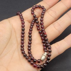 Natural Garnet Bead Necklace 4mm Red Stone Strand Choker Double Wrap Bracelet