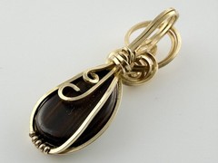 Vintage Handmade Gold Fill Wire Wrapped Boulder Opal Pendant 2.6g Weight 1.25 In
