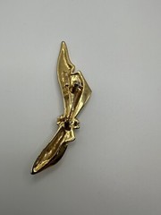 Vintage Stanhome Gold Tone Faux Pearl Brooch Size: 3.75 inches BB10