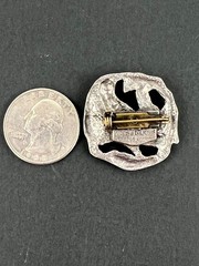 Birds and Blooms Cardinal Brooch Pin Vintage 1999 Limited Edition Pewter Bird