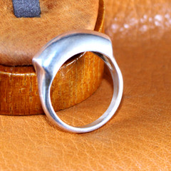 KABANA Modernist Signet Ring Sterling Silver Size 9.75
