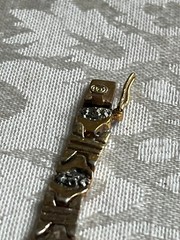 Vintage FAS 925 Sterling Silver Tennis Bracelet Push to Lock Safety Latch 7″