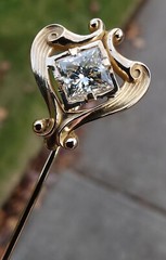 14k Stick Pin & 0.78ct Diamond 🔥 Modified Reclaimed Antique 🔥 VIDEO