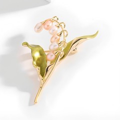 Vintage Style Lily of the Valley Brooch Elegant Flower Pin Suit Accessories