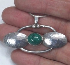 Vintage 80’s Silver 925 Rachel Gera Pendent One Of A Kind Signed Modernist Art