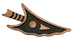 VINTAGE BELL TRADING POST Solid Copper KNIFE Brooch~RARE!