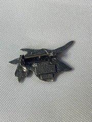 BIRDS AND BLOOMS PEWTER HUMMINGBIRD PIN BROOCH PREMIER ED 1995. Simulated
