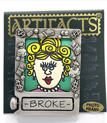 JJ Jonette Vintage Frame Brooch With Broke Or Millionaire NOS RARE! One Brooch