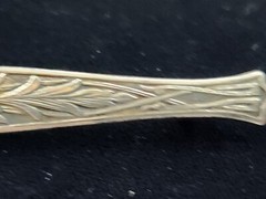 Sterling Silver (Top Only) Vintage Art Nouveau Bar Brooch Pin 4″