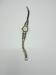 Paula Bohn Rhinestone Bracelet Watch Vintage Style Quartz Crystal Estate