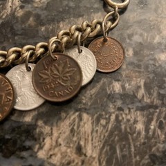 Vintage 1940s & 1950s Coin Bracelet