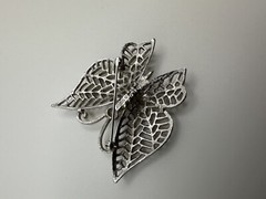 Vintage AVON Silver and Gold Butterfly Brooch 4.5cm BB6