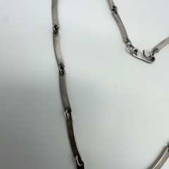 VTG Fridl Blumenthal Sterling Snowflake Obsidian Pendant Necklace 52.8g #bba