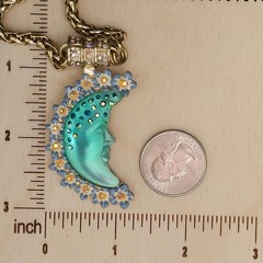 Kirks Folly Goddess Moon Magnetic Necklace & Pendant 30″ Celestial Gold Tone