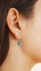 From Estate 40 Diamonds 14k White Gold Dangling Earrings