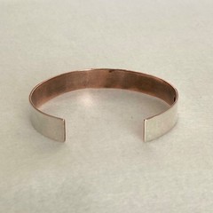 VTG Stuart Nye Sterling Silver 925 Copper Embossed Cuff Bracelet 6.75″
