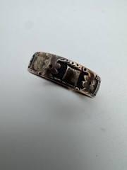 Antique Victorian Era 10K Cigar Band Rosy Patina Small Old Tarnish Read