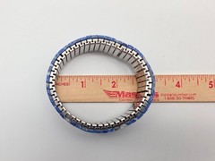 VINTAGE BLUE LAPIS LAZULI STONE ON STRETCH WATCH BAND 7.25″ BRACELET NEVER WORN!