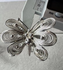 Sorrento Sterling Silver Filigree Butterfly Screw on Earrings 10.1 grams 925